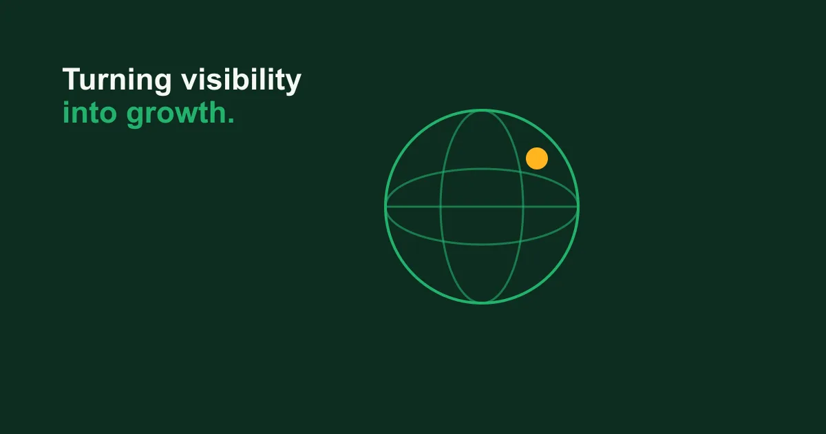 Illustrated globe representing a business reaching customers online.